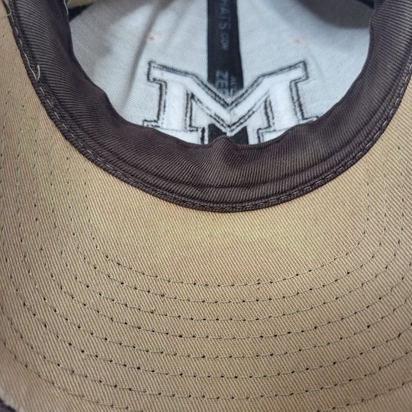 Zephyr Brand University of Michigan Wolverines Brown/Tan Fitted Hat Sz 6 3/4 Cap - Picture 10 of 13